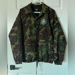 VANS • Torrey jacket green camouflage camo field lightweight BMX windbreaker